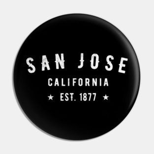 Classic Retro Vintage San Jose California  The Bay SoCal Gift Pin