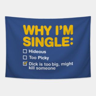 Funny Adult Why I'm Single Tapestry