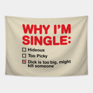 Funny Adult Why I'm Single V2 Tapestry