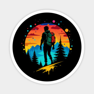 Hiking Solo Summit Magnet