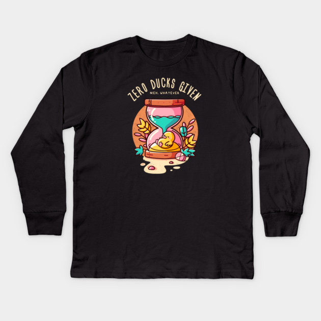 ZERO DUCKS GIVEN Kids Long Sleeve T-Shirt by Fabrik