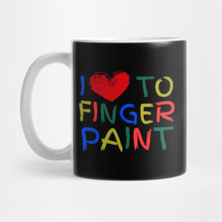 I Heart Love To Finger Paint I'm Paint Cute Couple Valentine Mug