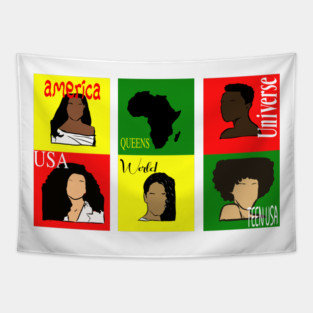 Pageant Queens, Black History Month Design Tapestry