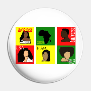 Pageant Queens, Black History Month Design Pin