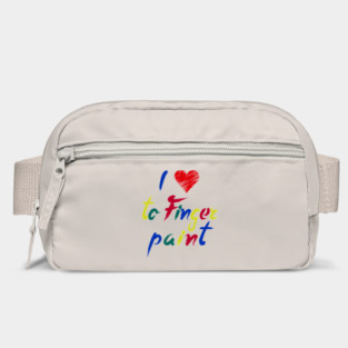 I Heart Love To Finger Paint Bag