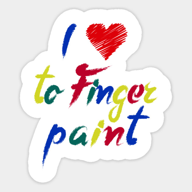 I Heart Love To Finger Paint Magnet by ArtistTee ⭐⭐⭐⭐⭐
