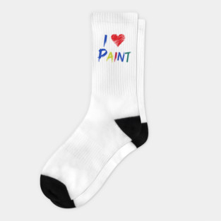 I'm Paint Cute Couple Valentine Socks