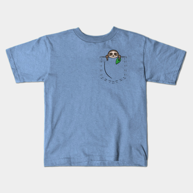 POCKET SLOTH Kids T-Shirt by roxiqt