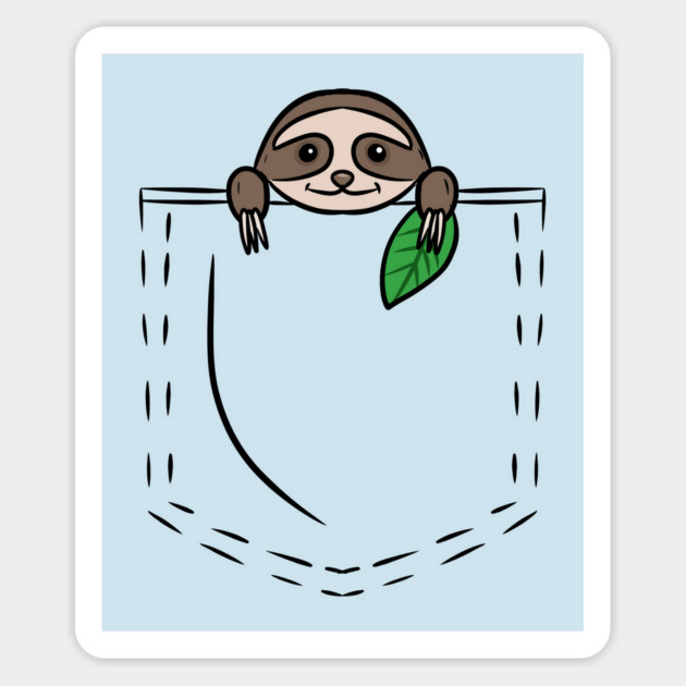 POCKET SLOTH Sticker by roxiqt