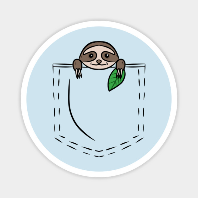 POCKET SLOTH Magnet by roxiqt