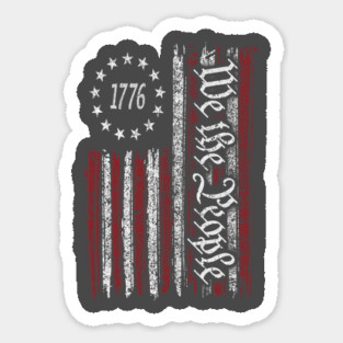 Vertical Distress Flag Sticker