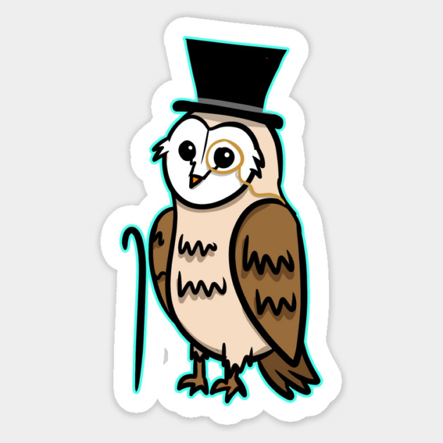 THE OWL IS WHAT HE SEEMS Sticker by roxiqt