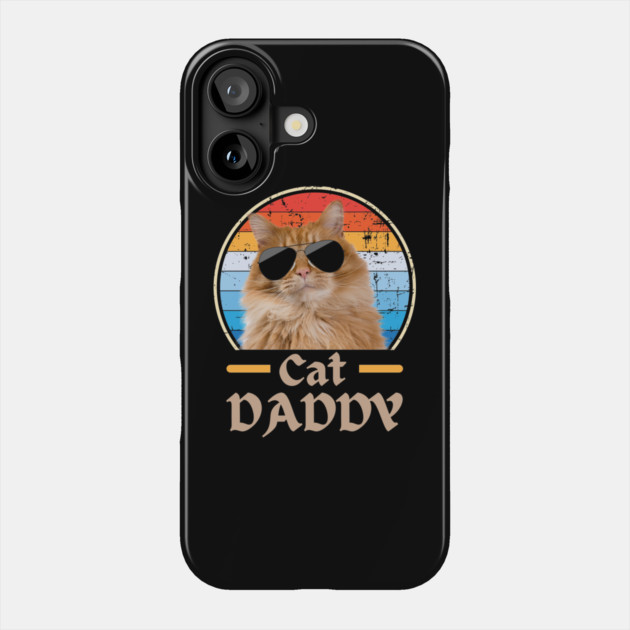 Cool Cat Dad Vibes Phone Case by Premachandra's Store