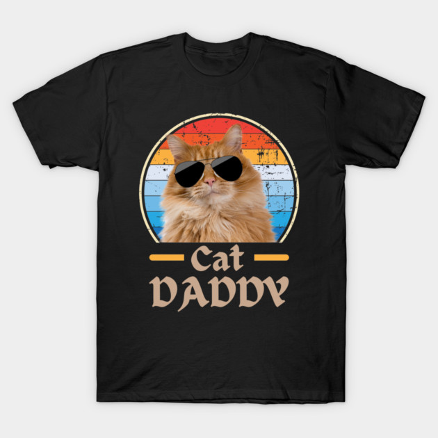Cool Cat Dad Vibes T-Shirt by Premachandra's Store