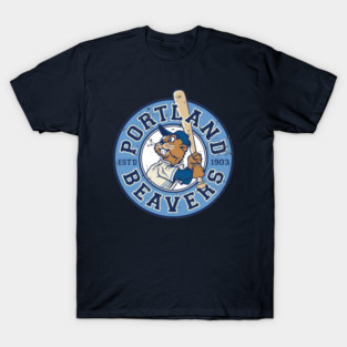 Portland Beavers Modern Logo Defunct Vintage Baseball T-Shirt