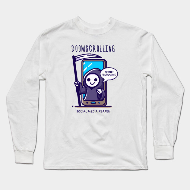 DOOMSCROLLING Long Sleeve T-Shirt by Fabrik
