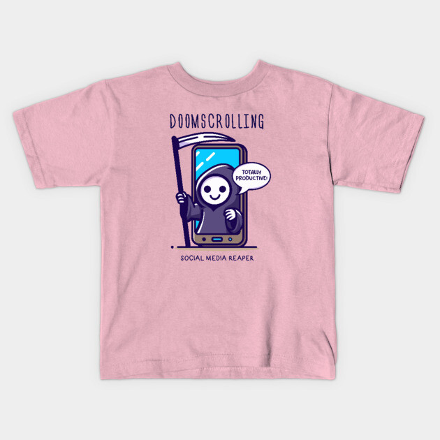DOOMSCROLLING Kids T-Shirt by Fabrik