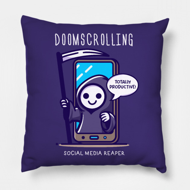 DOOMSCROLLING Pillow by Fabrik