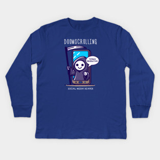 DOOMSCROLLING Kids Long Sleeve T-Shirt