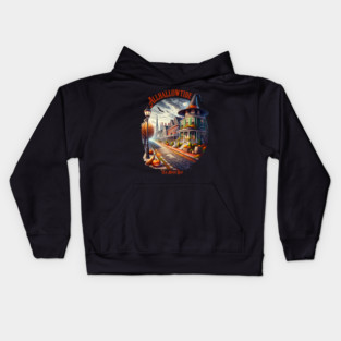 Allhallowtide Witchy Town Kids Hoodie