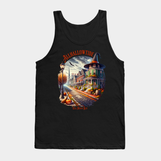 Allhallowtide Witchy Town Tank Top by H. R. Sinclair