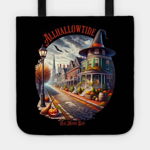 Allhallowtide Witchy Town Tote by H. R. Sinclair
