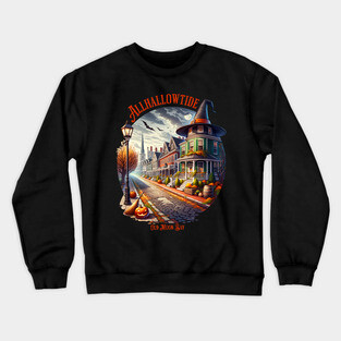 Allhallowtide Witchy Town Crewneck Sweatshirt