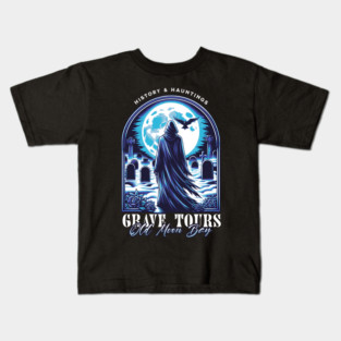 Grave Tours, Old Moon Bay Kids T-Shirt