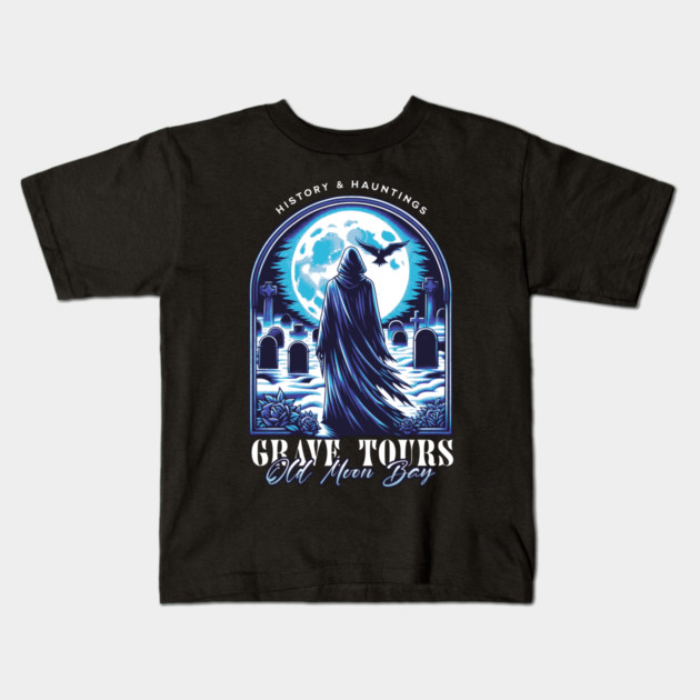 Grave Tours, Old Moon Bay Kids T-Shirt by H. R. Sinclair