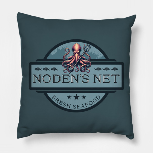Noden's Net Seafood Restaurant Pillow by H. R. Sinclair