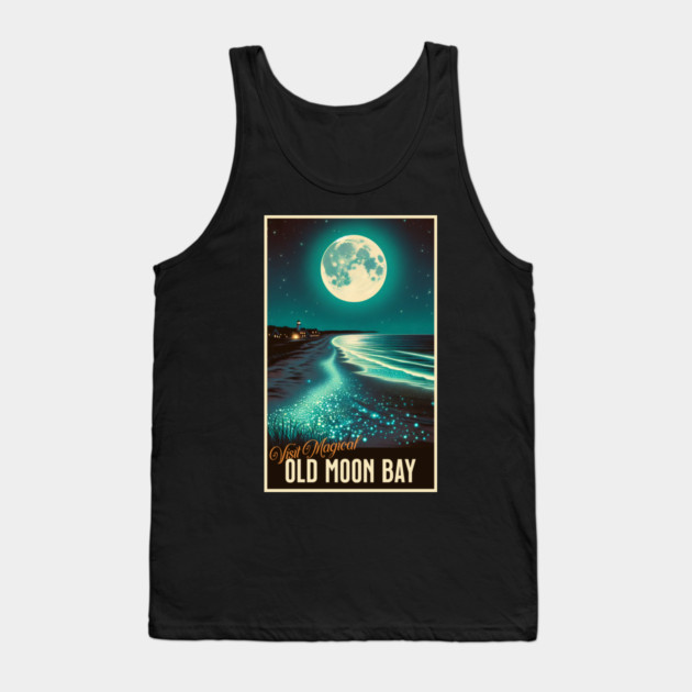 Vintage Old Moon Bay Poster Tank Top by H. R. Sinclair