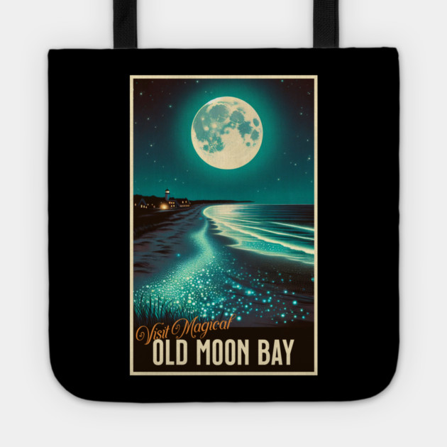 Vintage Old Moon Bay Poster Tote by H. R. Sinclair