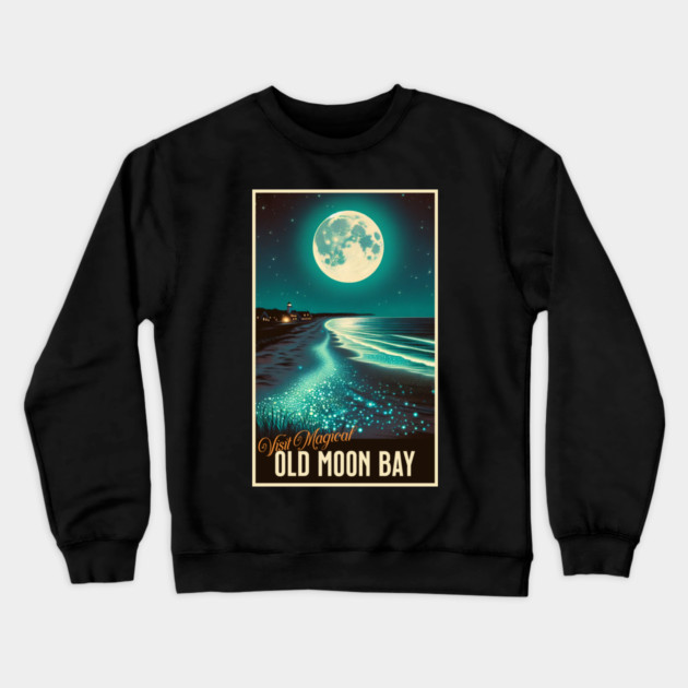 Vintage Old Moon Bay Poster Crewneck Sweatshirt by H. R. Sinclair