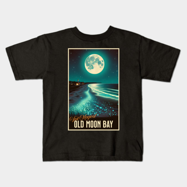 Vintage Old Moon Bay Poster Kids T-Shirt by H. R. Sinclair