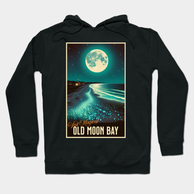 Vintage Old Moon Bay Poster Hoodie by H. R. Sinclair