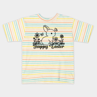 Easter Bunny Doodle Kids T-Shirt