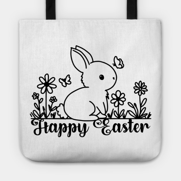 Easter Bunny Doodle Tote by H. R. Sinclair