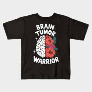 Brain Tumor Warrior Brain Tumor Awareness Brain Cancer Kids T-Shirt