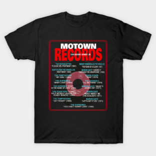 Motown Records Discography Series 1 - Greatest Hits T-Shirt