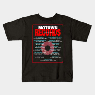Motown Records Discography Series 1 - Greatest Hits Kids T-Shirt