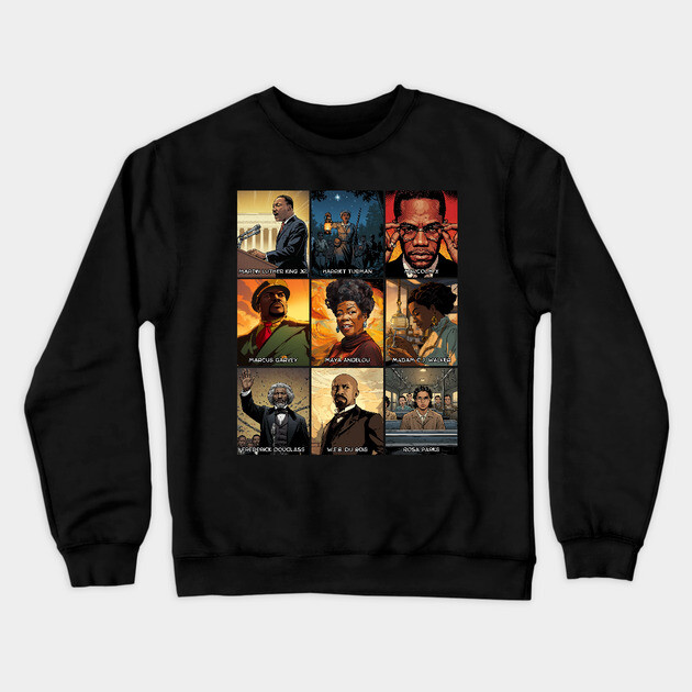 Icons of Black History Crewneck Sweatshirt by UrbanLifeApparel