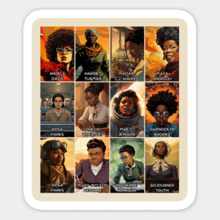 12 Great Women of Black History Sticker