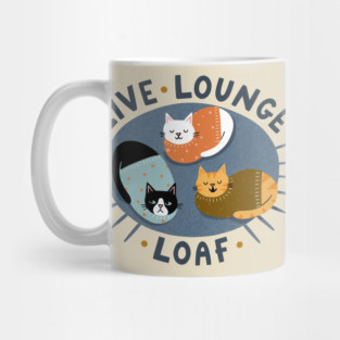 Live, Lounge, Loaf (in sweaters) Mug