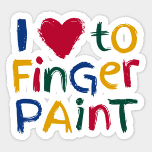 I Heart Love To Finger Paint I'm Paint Cute Couple Valentine Magnet