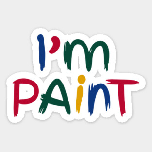 I Heart Love To Finger Paint I'm Paint Cute Couple Valentine Sticker