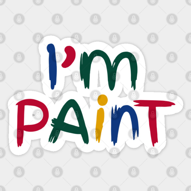 I Heart Love To Finger Paint I'm Paint Cute Couple Valentine Sticker by AZEERTEE