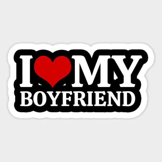 I Love My Boyfriend Magnet by Creatifly Graphic Tees