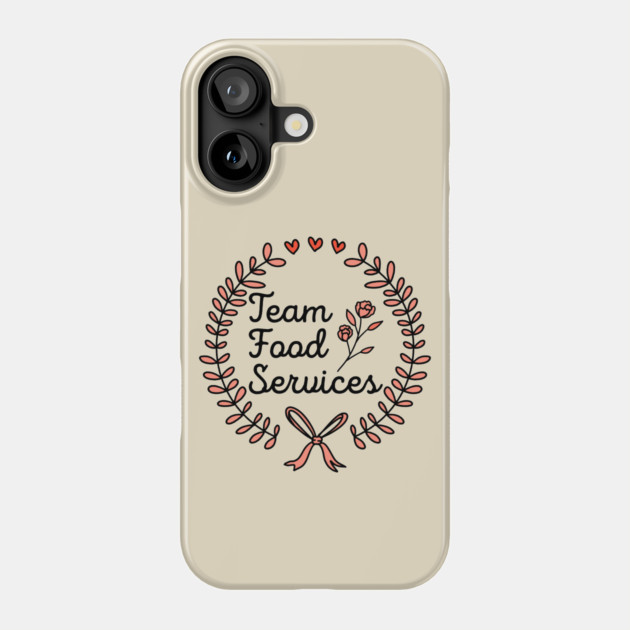 Elegant Team Food Services Floral Wreath Design Phone Case by AZEERTEE