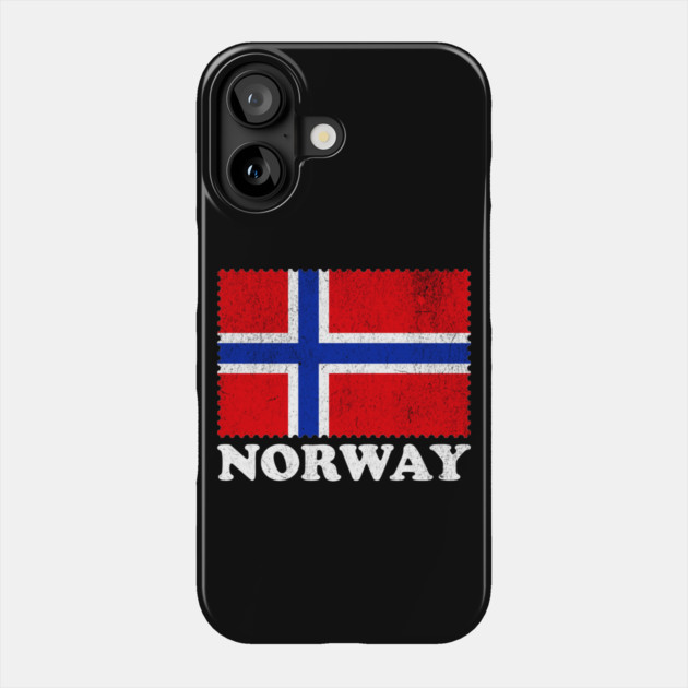 Vintage Norway Flag Distressed Travel Design Phone Case by AZEERTEE