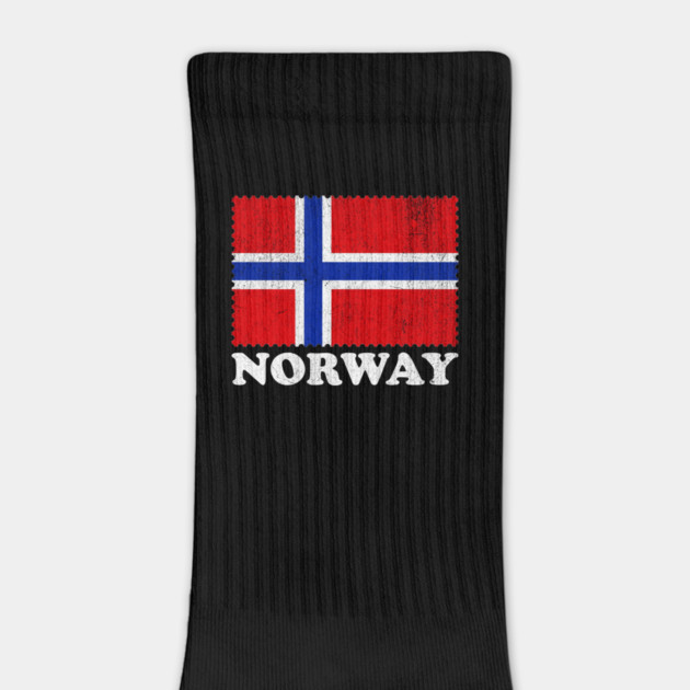 Vintage Norway Flag Distressed Travel Design by AZEERTEE